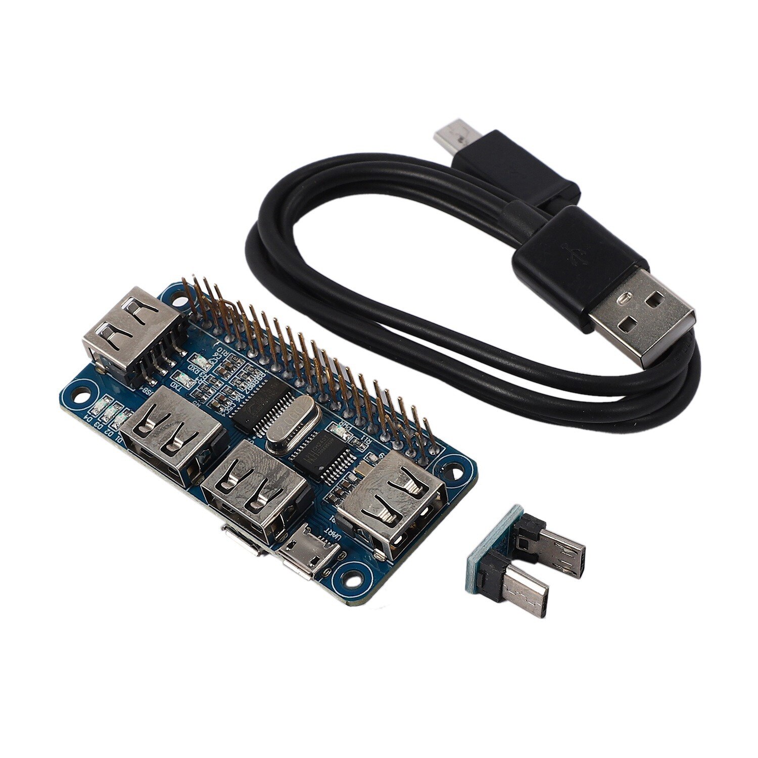 Raspberry Pi 3 / 2 / Zero W Ȯ  USB  HAT,   UART, USB 2.0/1.1 ȣȯ, 4 Ʈ